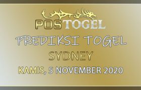 Prediksi Togel SYDNEY Kamis 5 November 2020